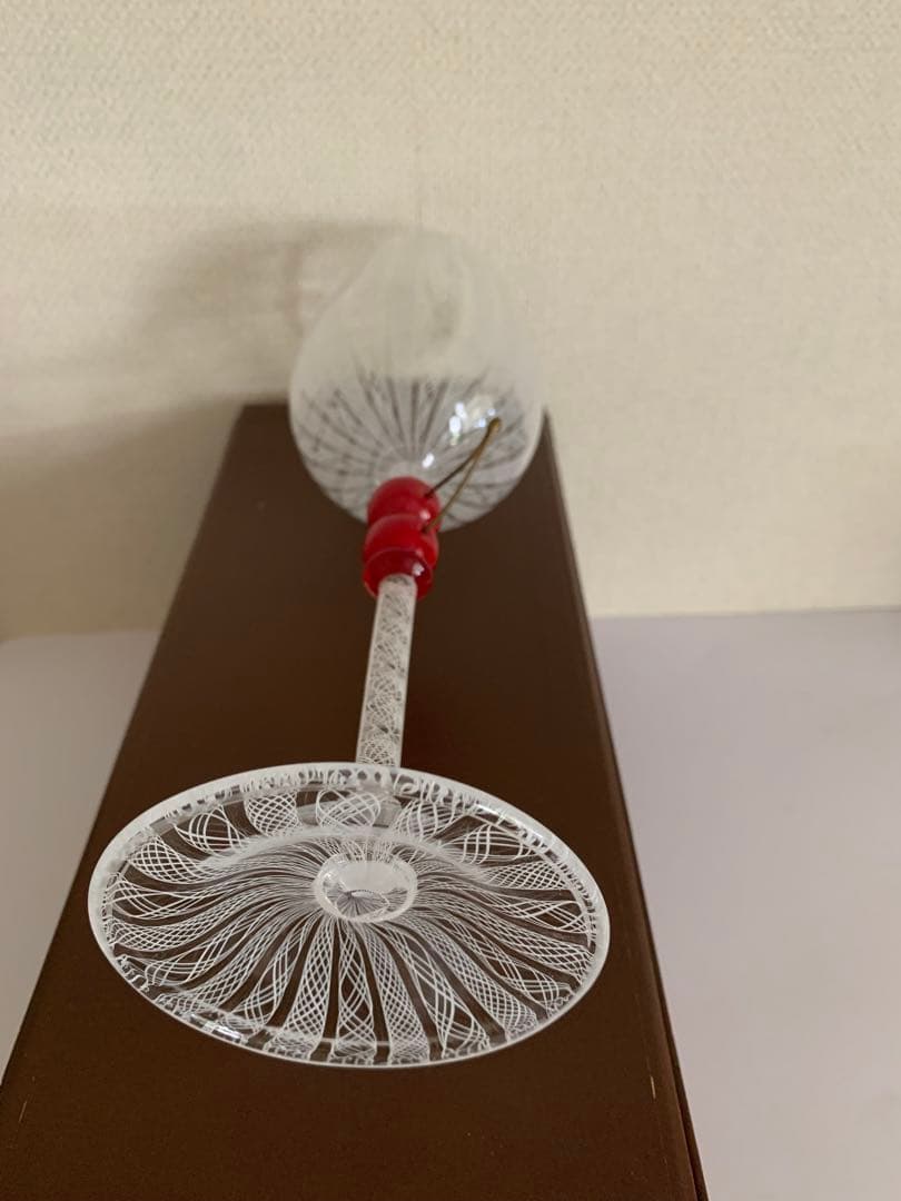 安田泰三手吹レース文様花器置物 - メルカリ