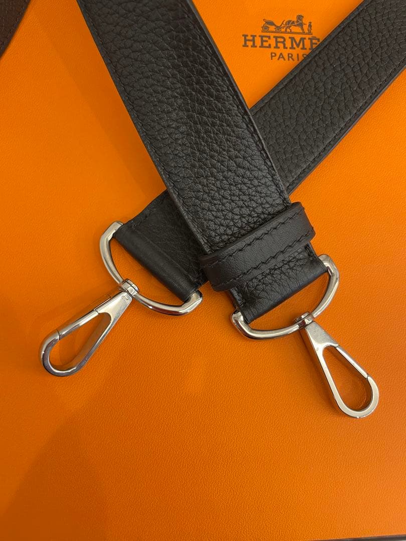 HERMES エルメス□O刻印 ジプシエール37 ショルダーバッグ ブラック