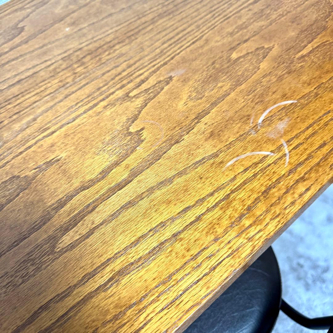 【田中　太郎】カウンターテーブル 昇降チェア 足置き ２脚セット