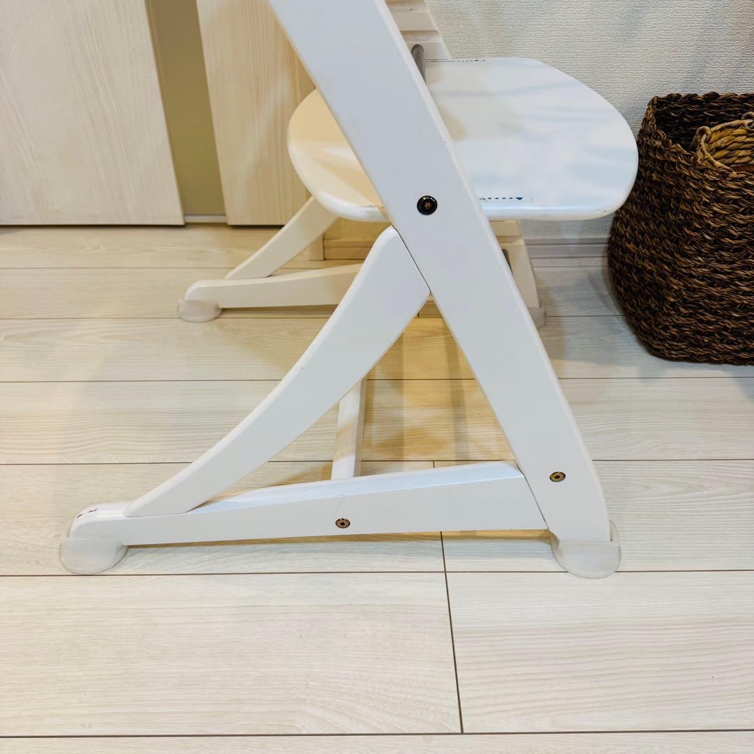 《大人気カラー》 大和屋 すくすくチェアプラス ホワイト ハイチェア