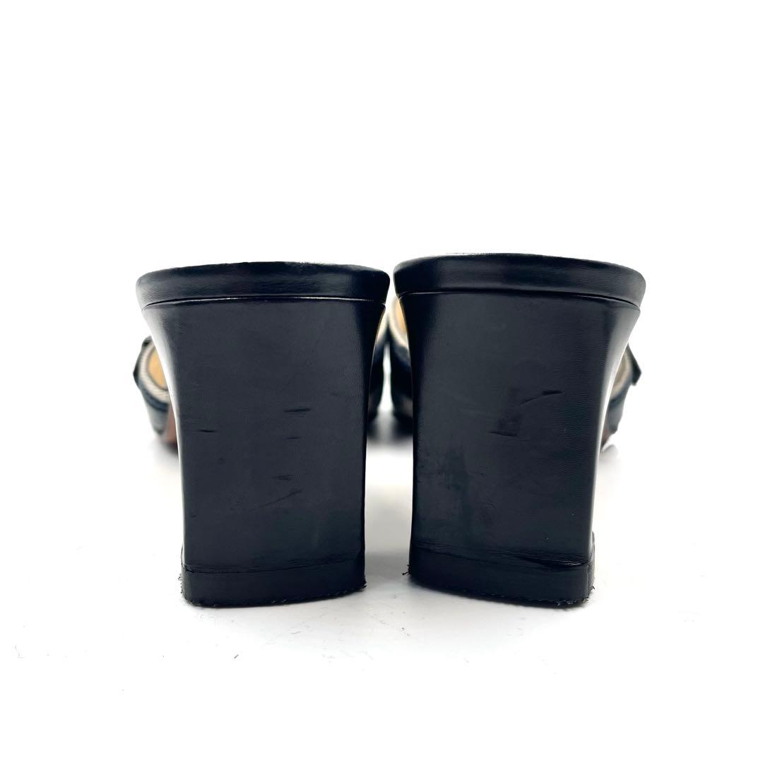 《超美品》ルイヴィトン サンダル ミュール モノグラムミニ キャンバス グレー