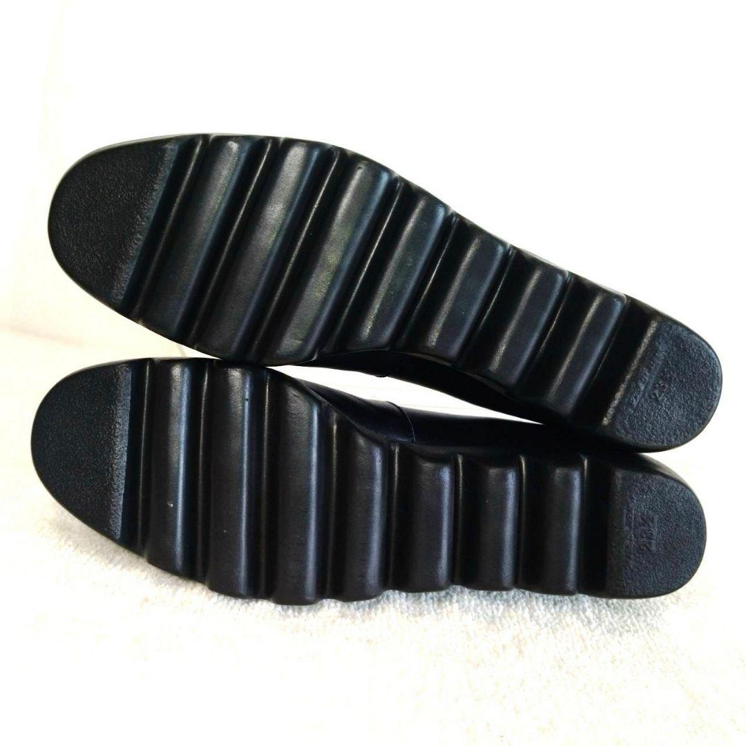 新品！ヒルズアベニュー 黒 ウエーブソール コンフォートシューズ 23.5cm