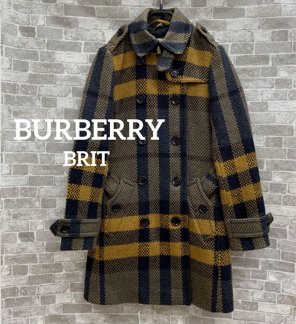 K59＊ BURBERRY BRIT チェック柄 ウールコート サイズITA38 Burberry リバーシブル チェック コート | ニュートラル | FARFETCH JP