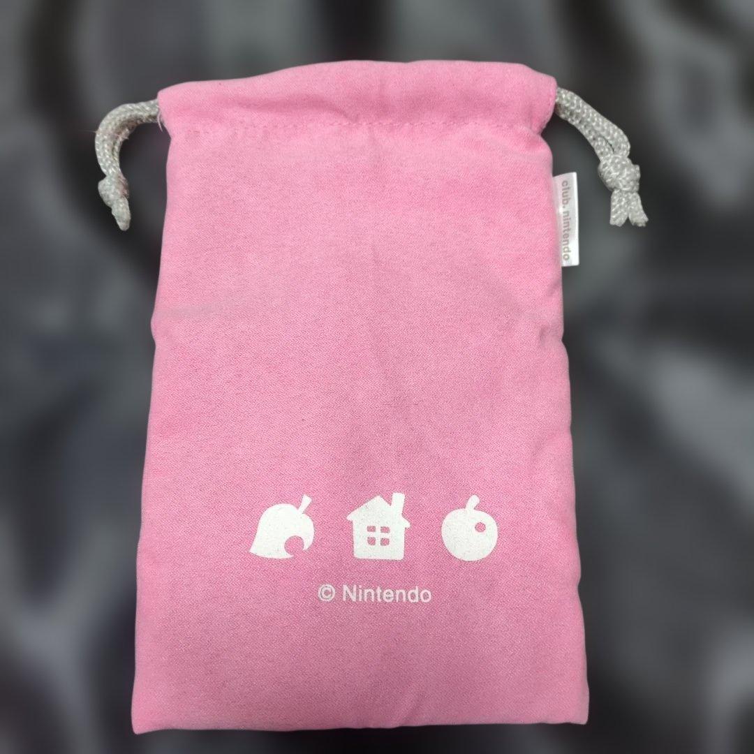 クラブニンテンドー どうぶつの森3DS用巾着 ピンクレトロ品 - メルカリ