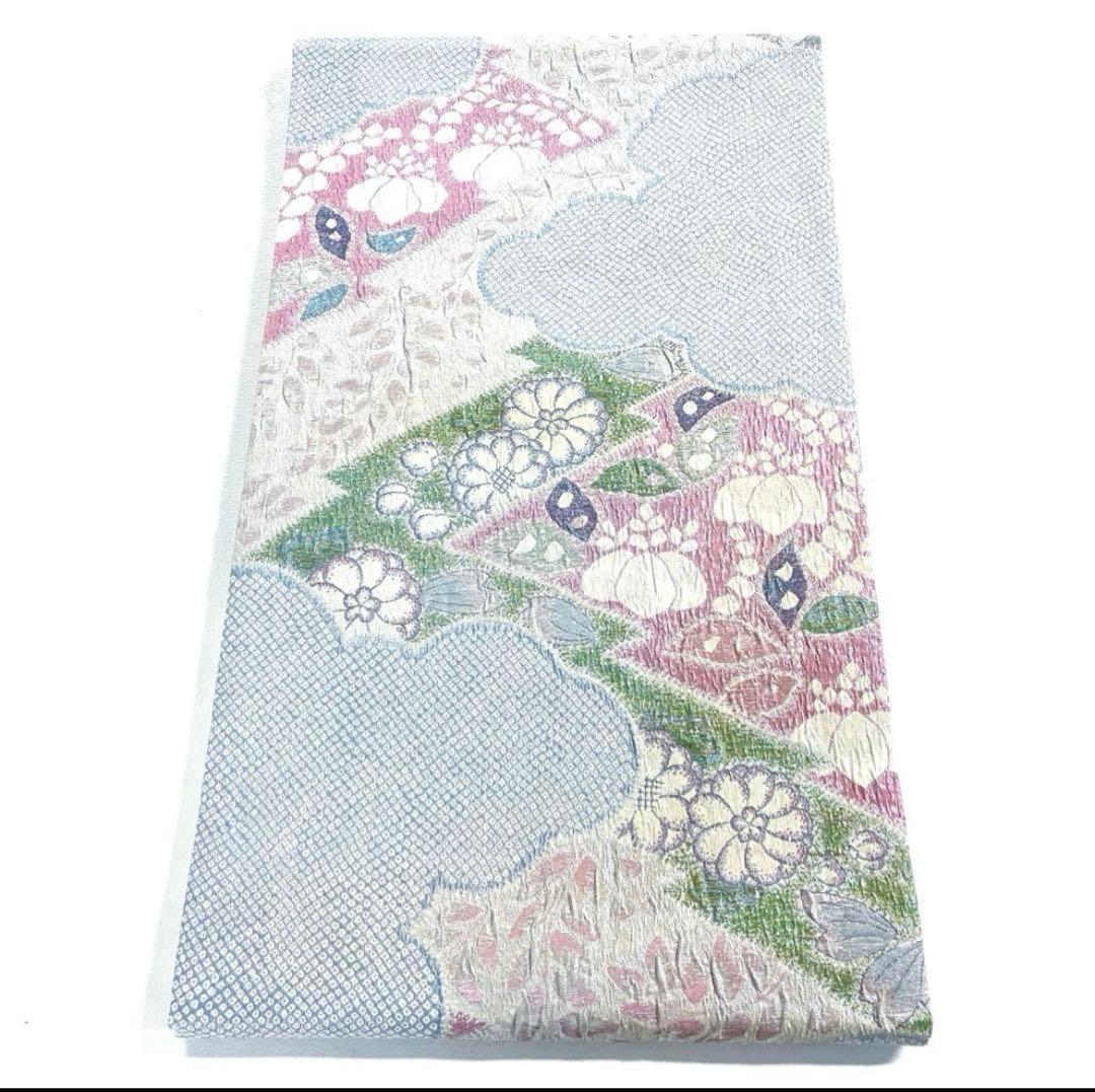 帯6558 ○高級 正絹 六通 袋帯 花文 華文 - メルカリ