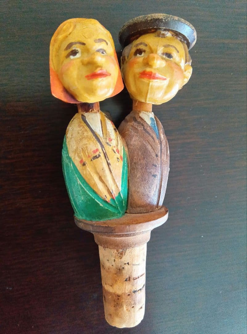 ANRI アンリ からくり人形 イタリア製 ボトルストッパー アンティーク