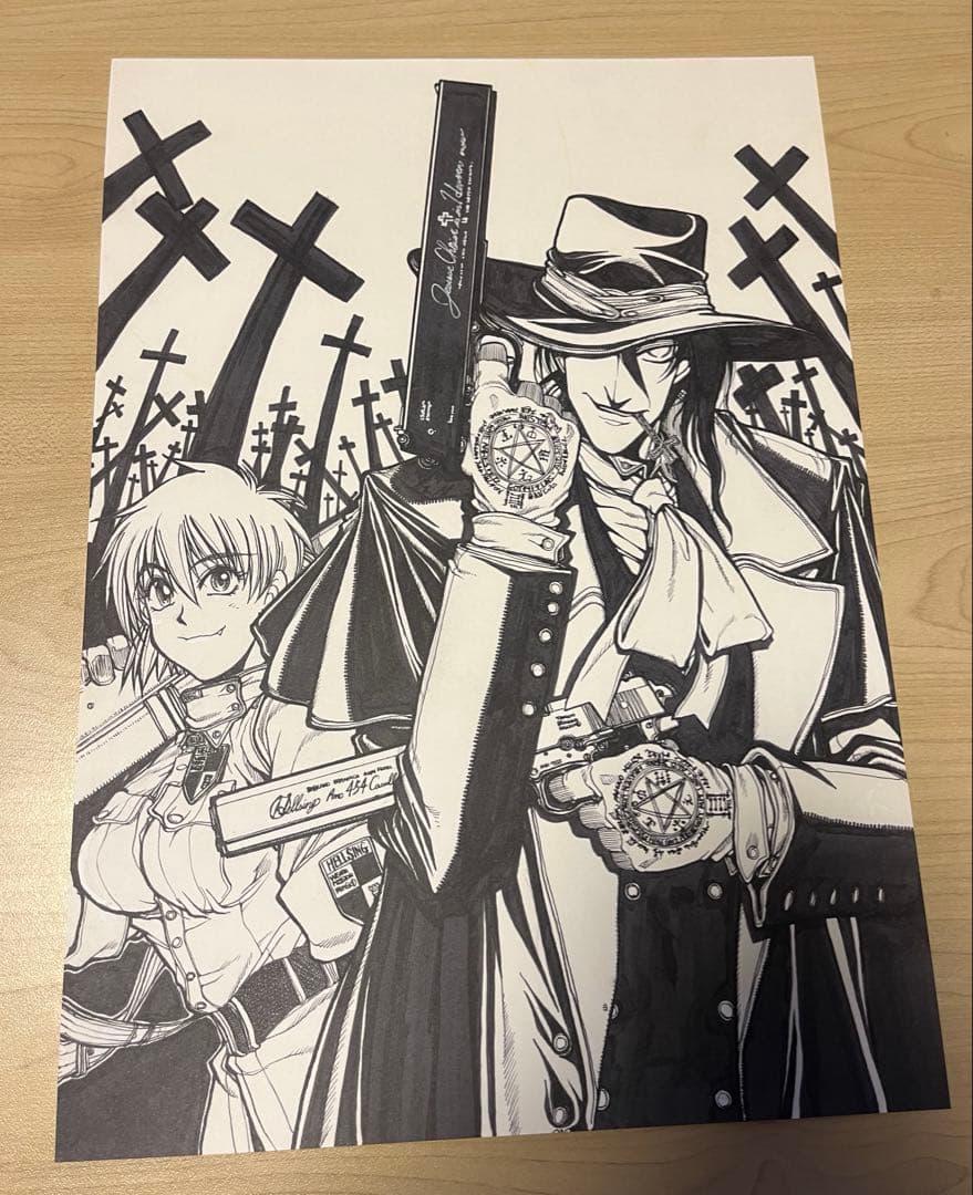 即購入可】ヘルシング HELLSING 平野耕太 複製原画 アーカード - メルカリ
