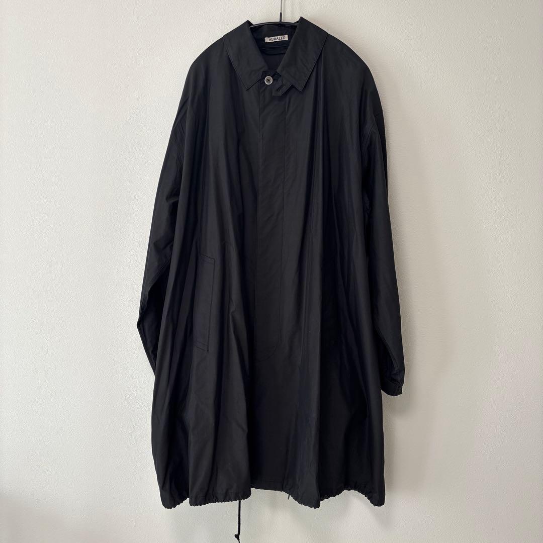 AURALEE ブラック ステンカラーコート サイズ4 - メルカリ