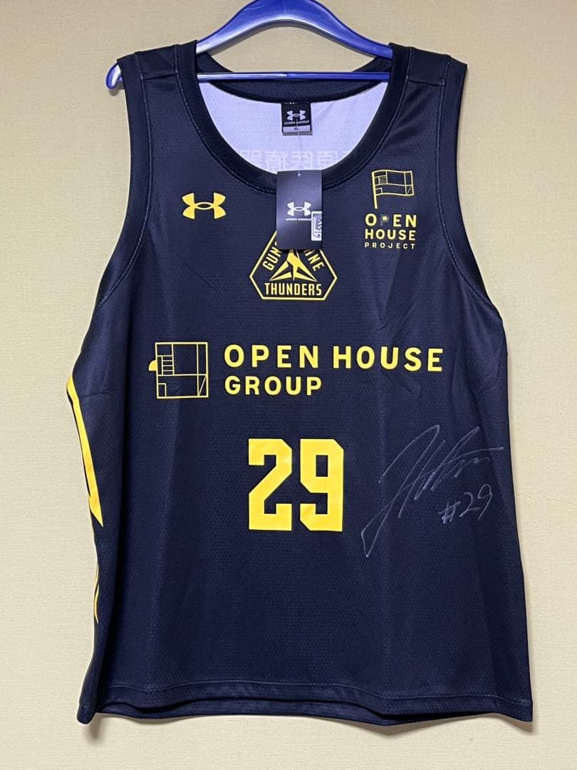 群馬クレインサンダーズ 細川一輝選手 サイン入りレプリカユニフォーム