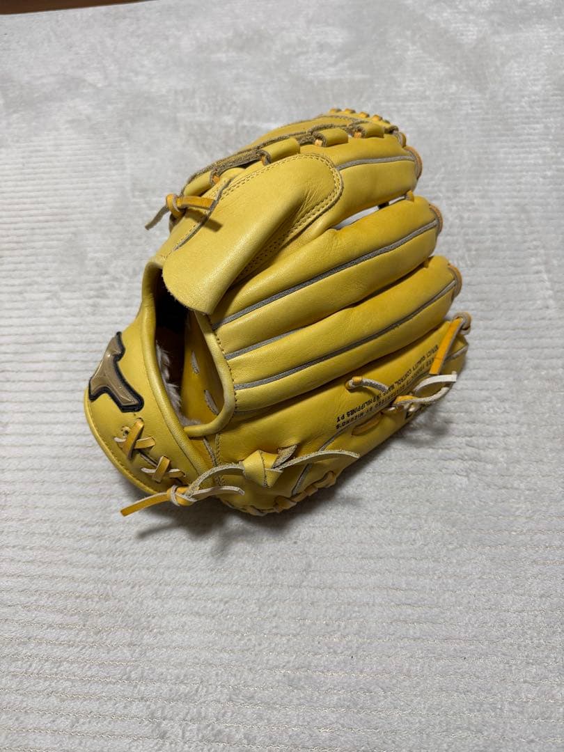 左投げ】Mizuno Global Elite 軟式投手用グローブ イエロー - メルカリ