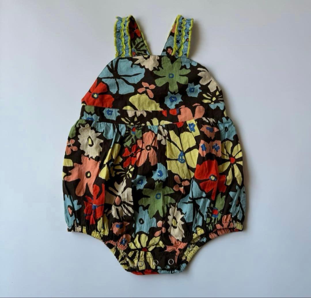 misha and puff 花柄 ロンパース - メルカリ