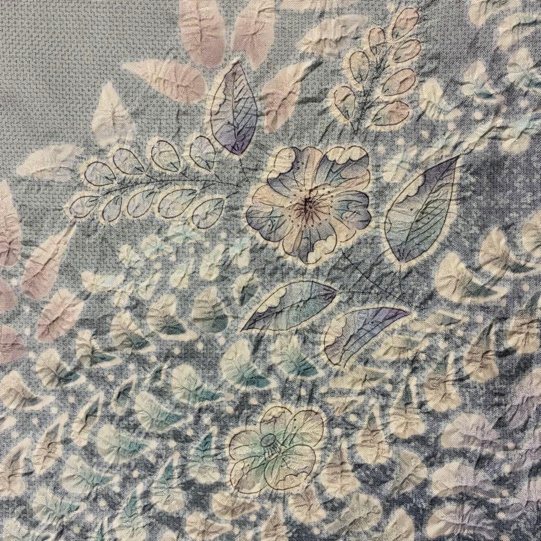 D323本場大島紬 辻ヶ花 絞り 訪問着 正絹着物 袷 しつけ糸付き未使用極