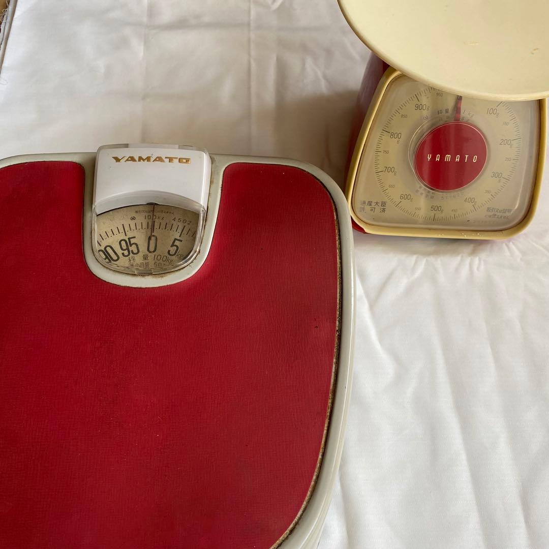 2点まとめ売り YAMATO（大和製衡）製 赤い体重計と、計量器 - メルカリ