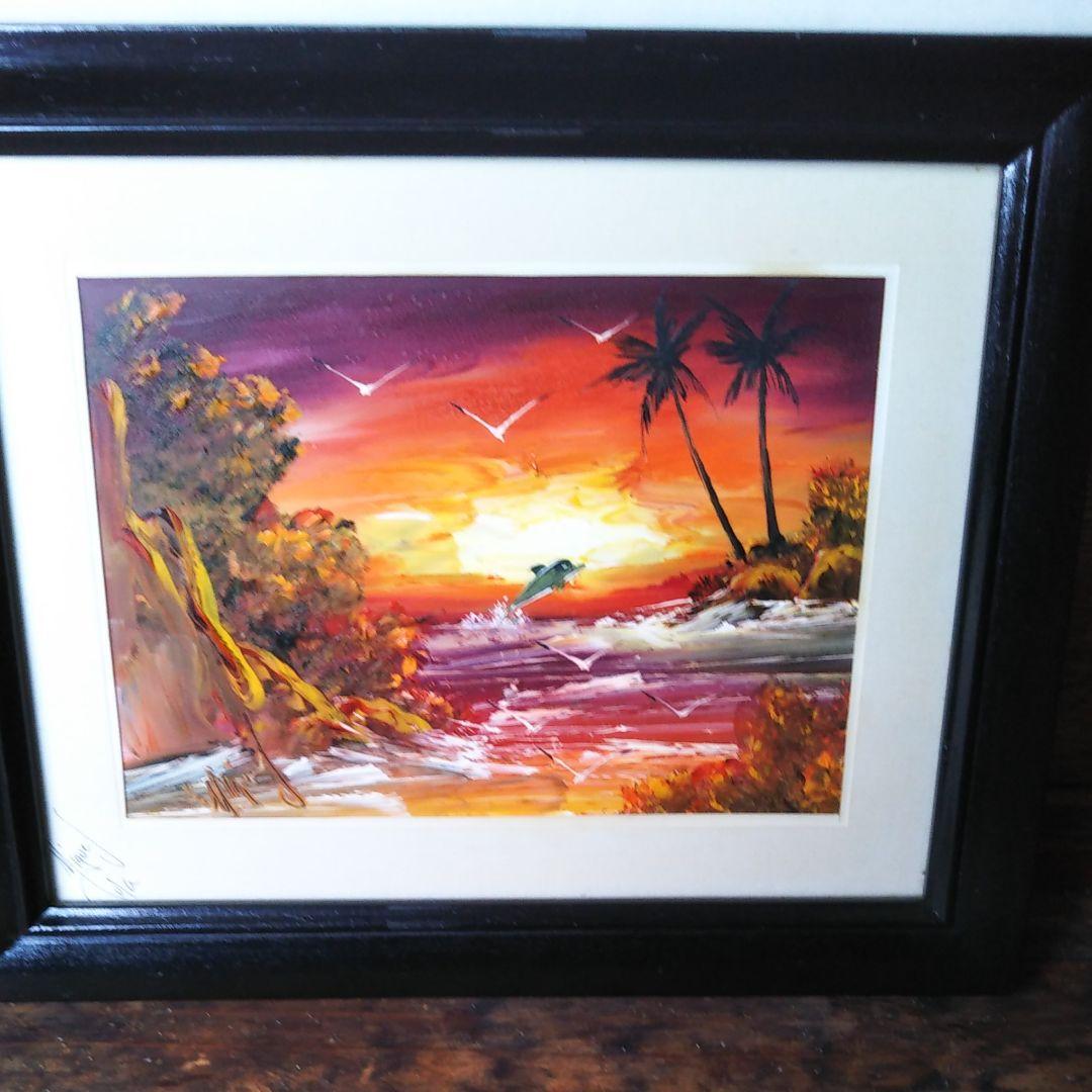 油絵専用春を告げる夕焼けのポピー