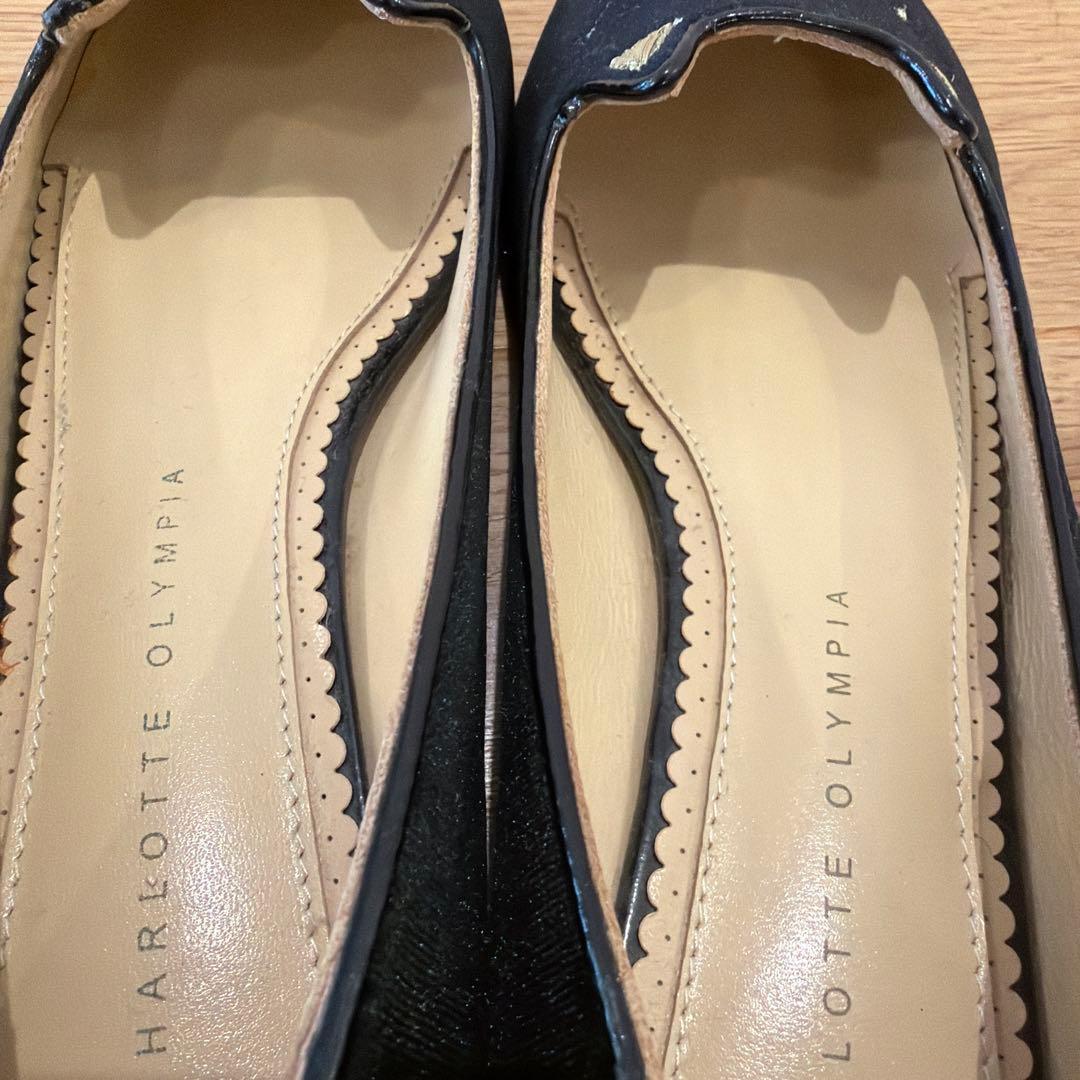 シャルロットオリンピア　フラットシューズ 黒　24.5cm（39） kitty