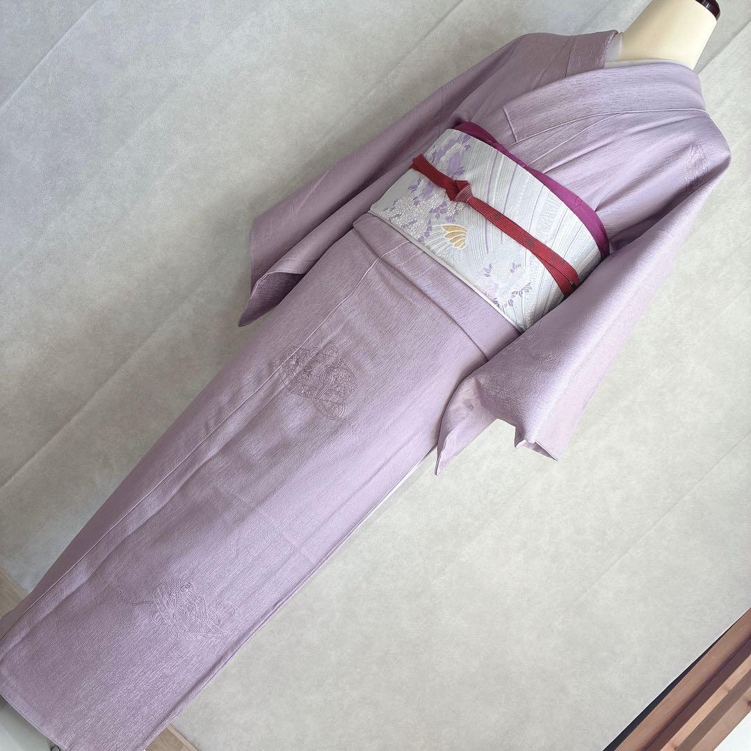 色無地 フルセット 着物 スモールサイズ しつけ糸付き 正絹 文箱 古典