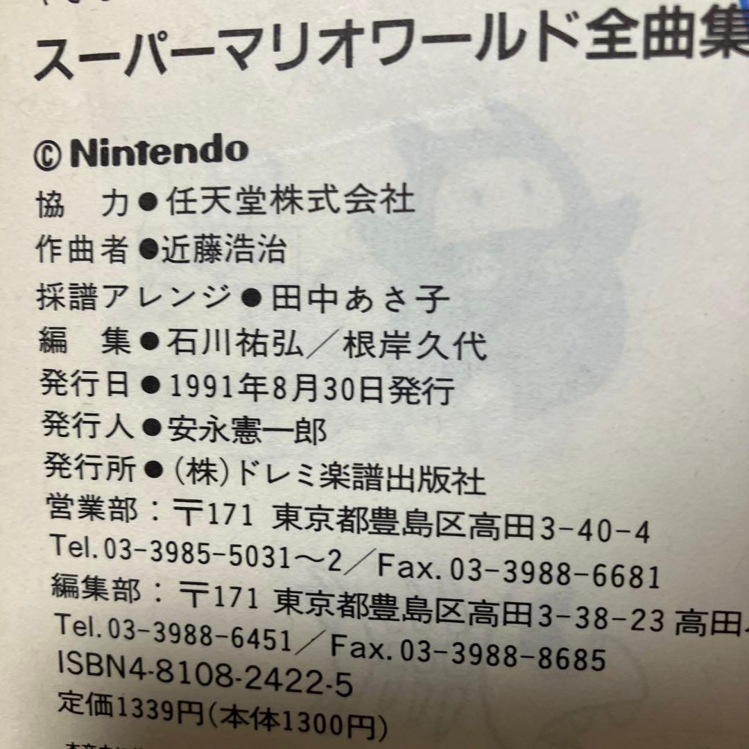 《激レアですが難あり》スーパーマリオワールド全曲集　やさしいエレクトーン