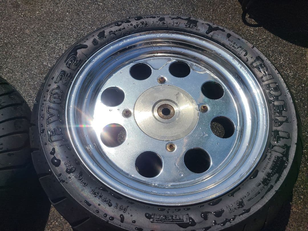 エイプ アルミホイール 多孔デザイン ブレーキディスク付き 美品