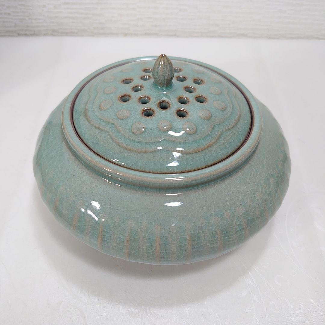 龍泉青磁 徐朝興 香炉 龍泉朝興青瓷苑 中国人間国宝 - メルカリ
