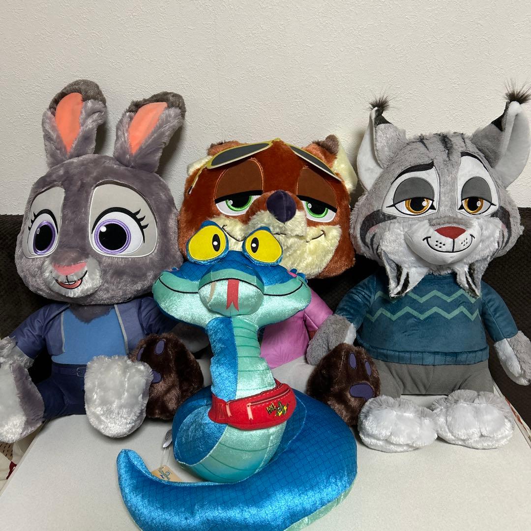 ズートピア2 ぬいぐるみ ニック、ジュディ、パウバート、ゲイリー