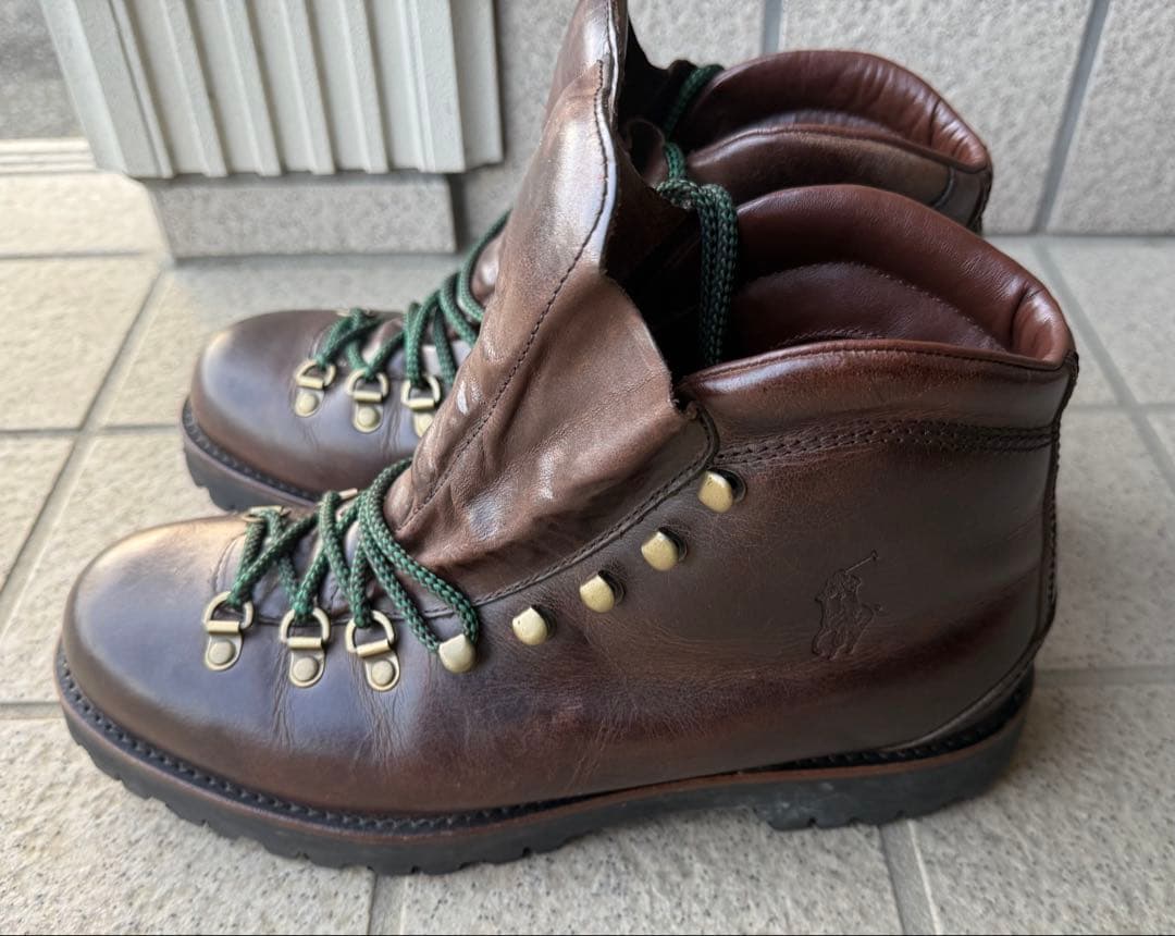 訳あり】POLO ラルフローレン レザー ハイカット ブーツ 登山靴
