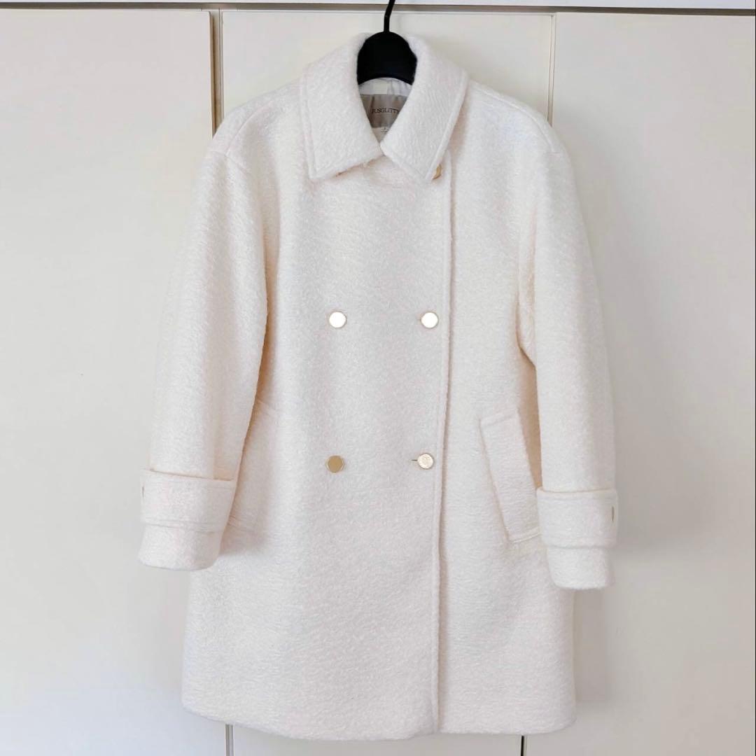 新品 ジャスグリッティー スタンダード Pコート 白 ホワイト - メルカリ