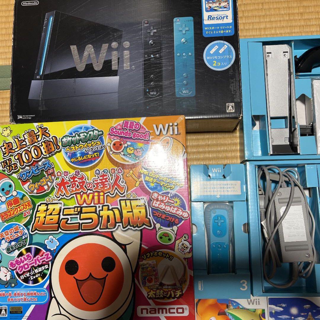 ニンテンドーWii ウィー本体ソフトセット 太鼓の達人、ドラクエ