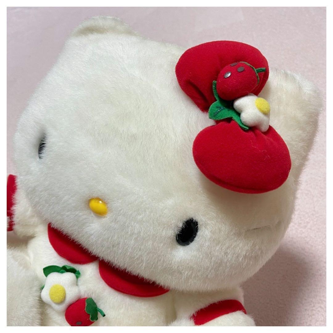 当時物 レトロ BIG ハローキティ イチゴ ぬいぐるみ 激レア 希少