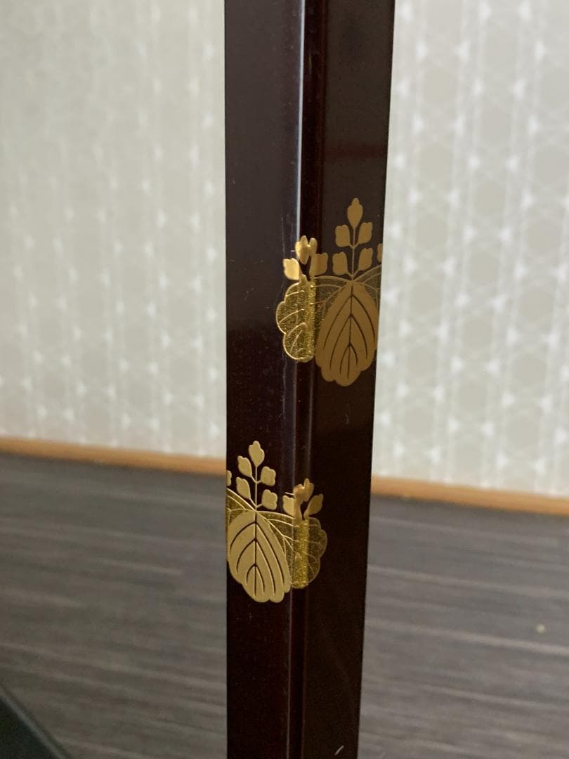 塗師 中村宗悦作 鵬雲斎好写 桐蒔絵 木製 真台子 茶道具 替え柱