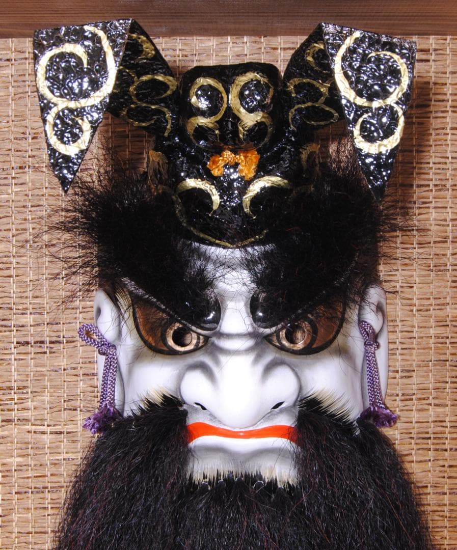 石見神楽面 鍾馗 柿田勝郎 作 64cm 在銘 招福 - メルカリ