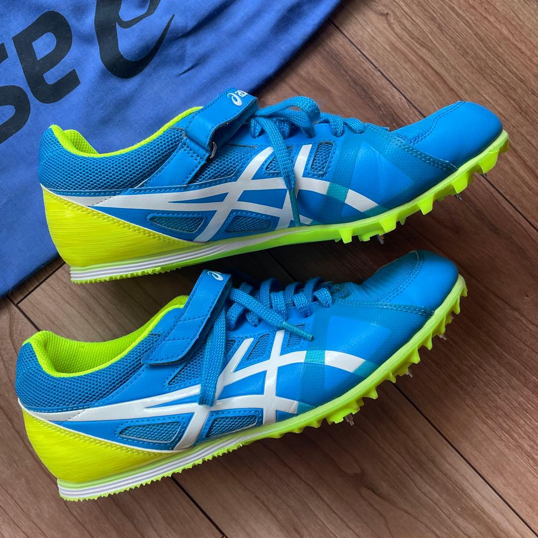 asics TTP526 陸上競技用スパイクシューズ 青/黄緑 27cm - メルカリ
