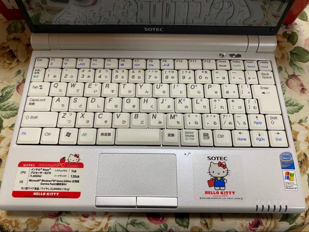 《極希少✨️》未使用動作確認済SOTECハローキティノートPCWindows XP