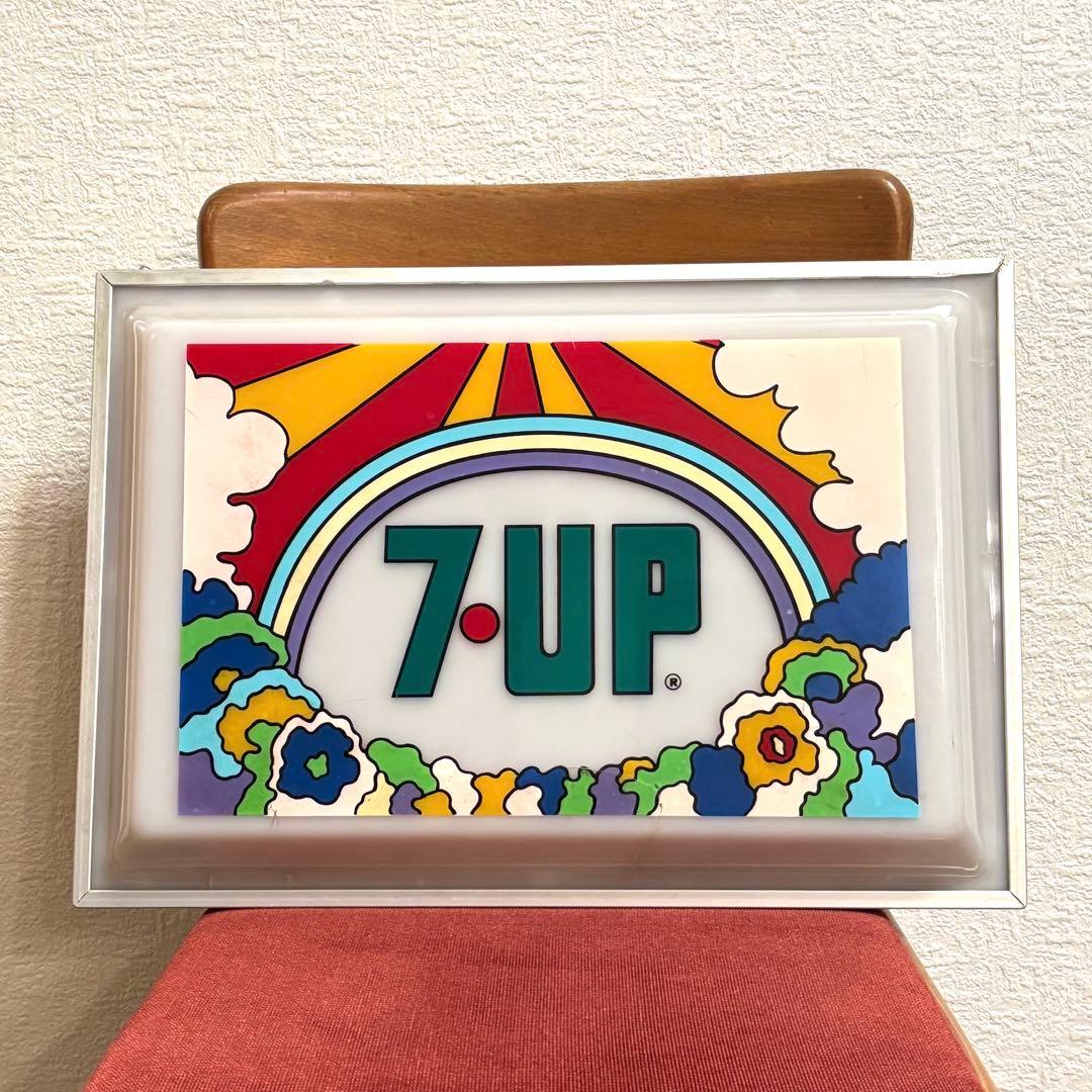 【セブンアップ 7up 】ソーダマシーン ヴィンテージ看板　ピーターマックス セブンアップ 7up 】ソーダマシーン ヴィンテージ看板 ピーター