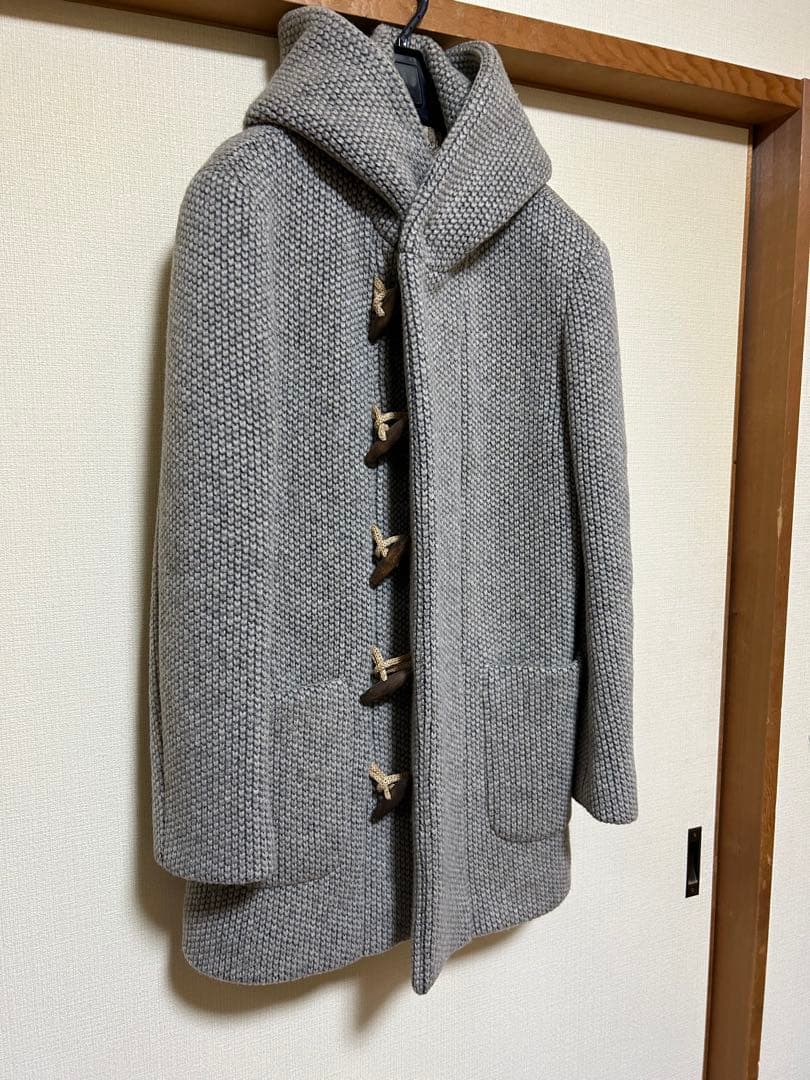 ダッフルコート　フード　ニット　 G-STAGE イタリア製　ダウンコート 大きいサイズ ダッフルコート メンズ Gstage(ジーステージ) ワッフル