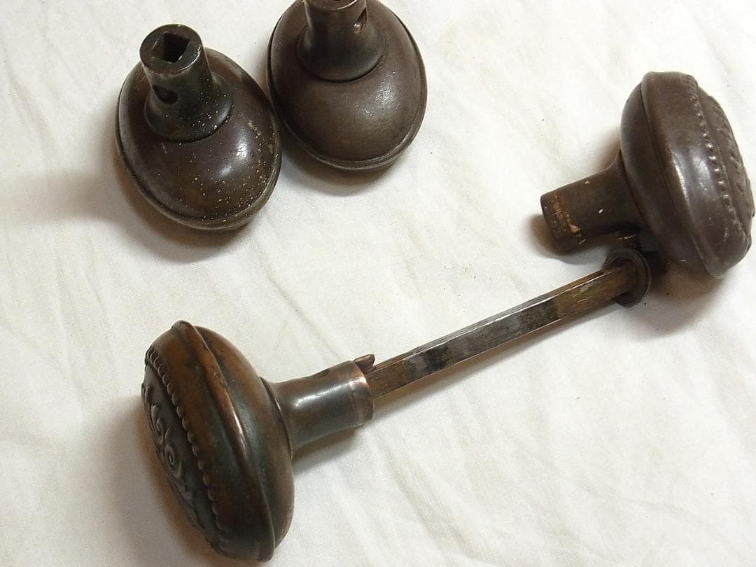 アンティーク 1930年代 ドアノブ 4個 アメリカ製 ヴィクトリアン USA