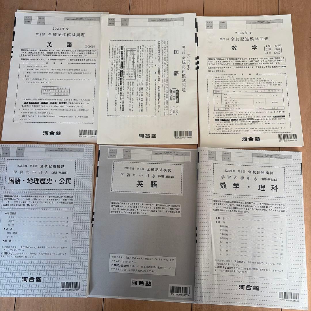 第3回 全統記述模試 高校3年 2025年度 - メルカリ