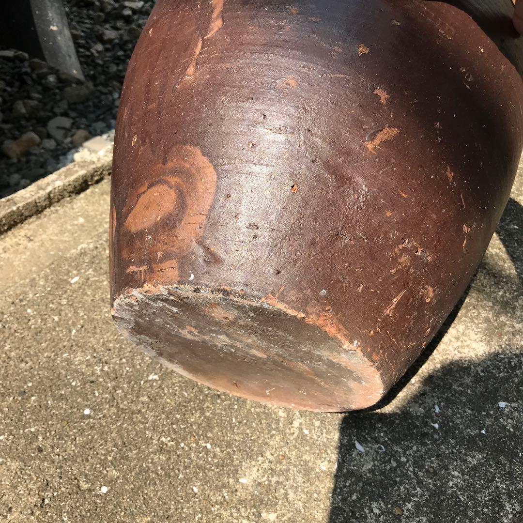 唐津焼 甕 壺②高さ約37.5㎝＊古民具メダカ鉢睡蓮鉢 - メルカリ