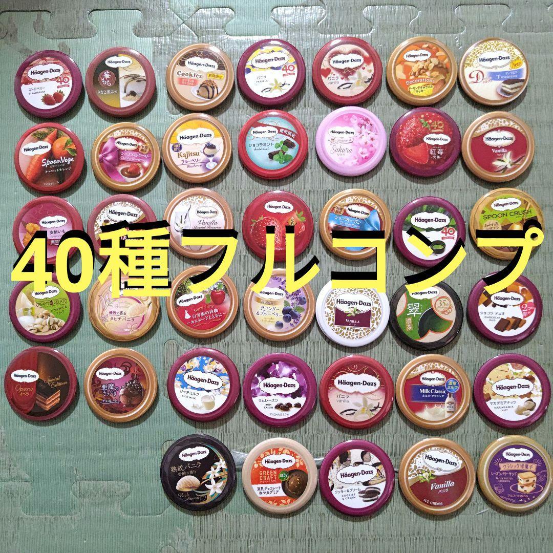 新品未使用☆ハーゲンダッツ オリジナル缶バッジ☆40種フル