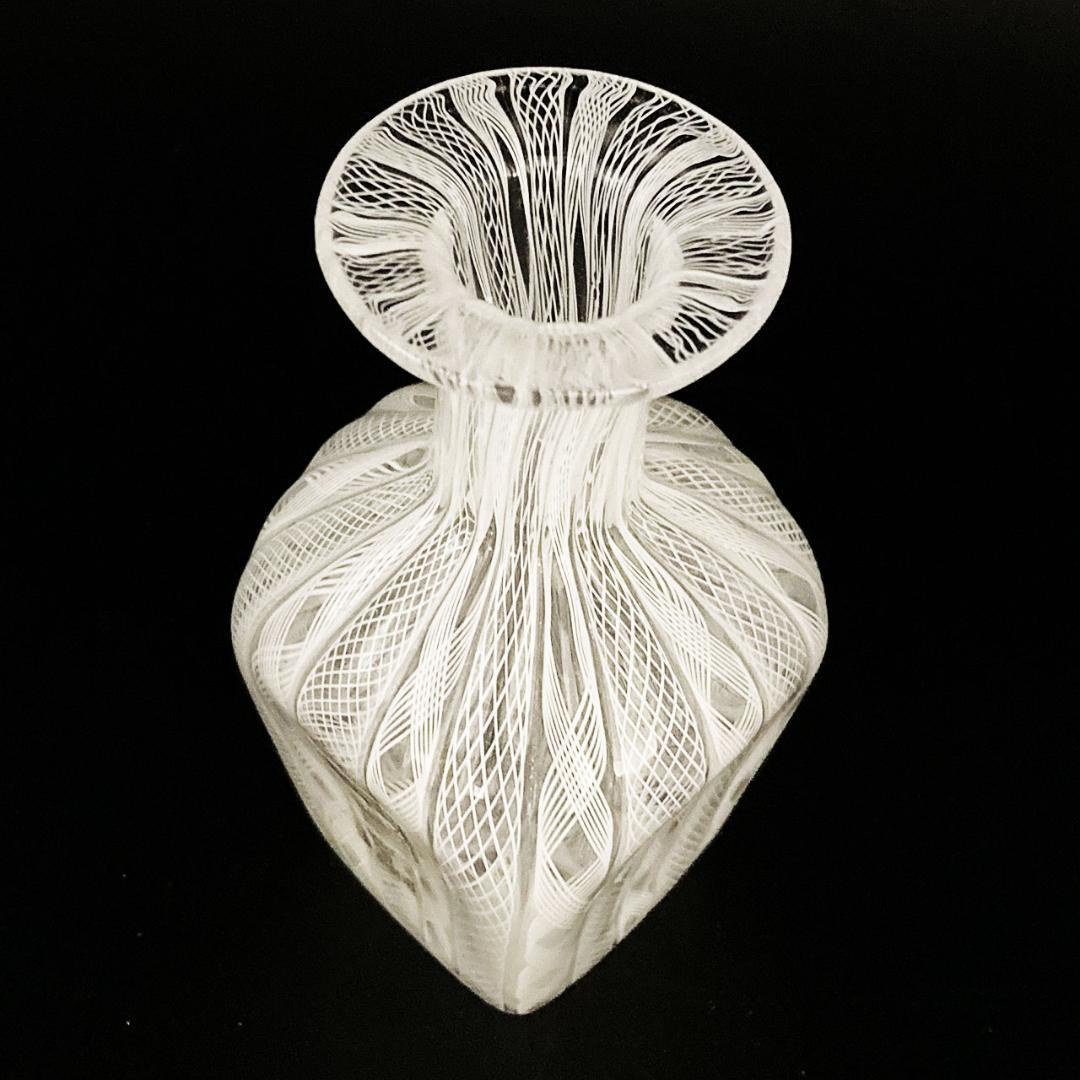 ヴェネチアガラス ムラノ イタリア 花瓶 フィリグラーナ レッティ