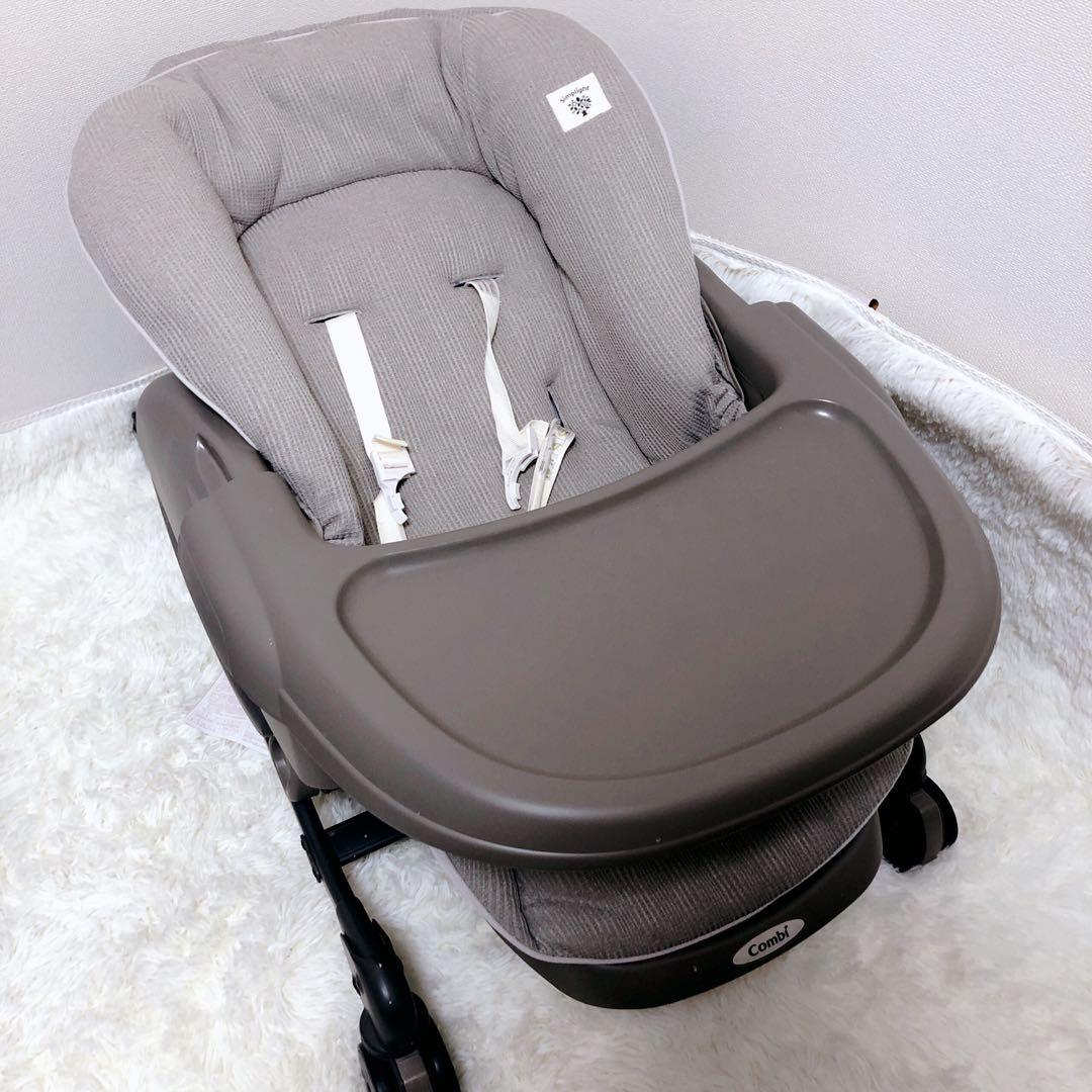 【美品】コンビ ネムリラ simplight マーブルベージュ トイザらス Combi コンビ ネムリラ CR (マーブルベージュ) ハイローチェア