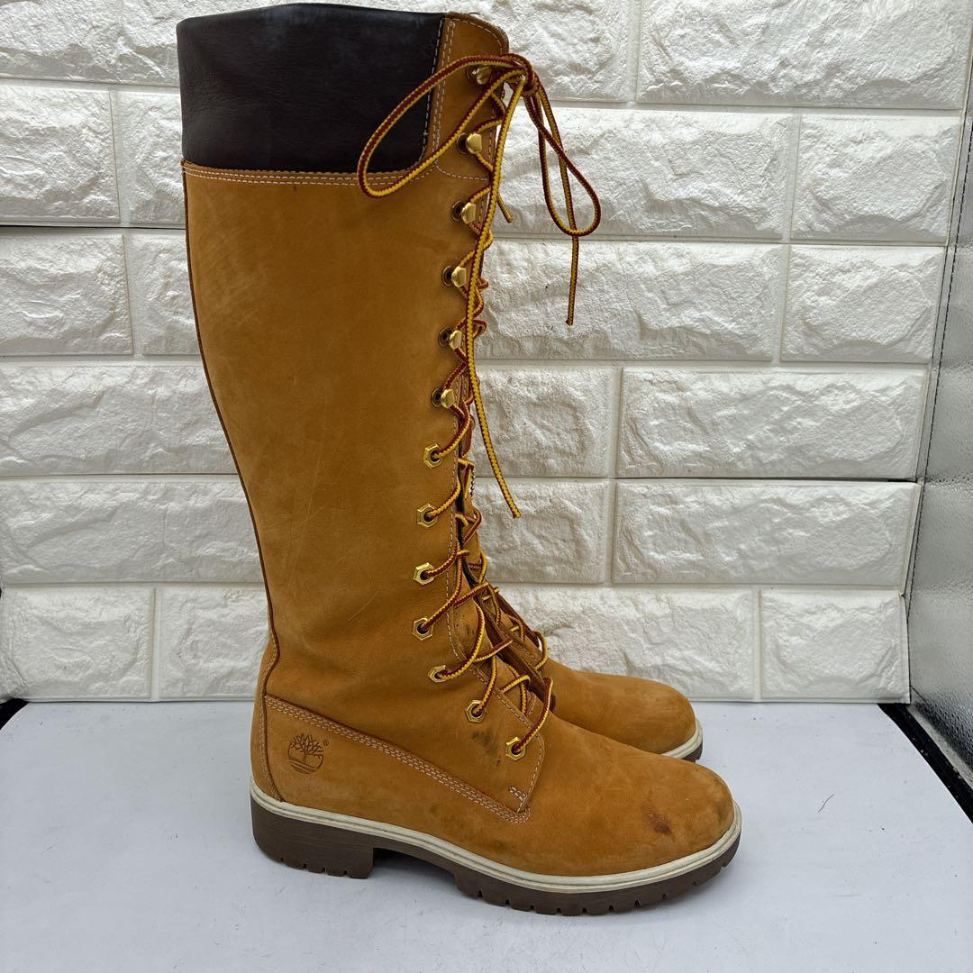 【良品】ティンバーランド ロングブーツ 23345 イエローヌバック 6.5W