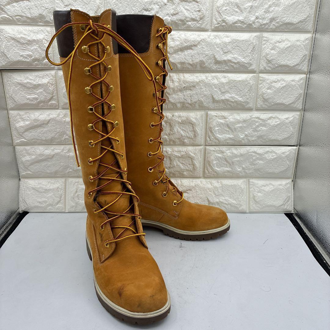 【良品】ティンバーランド ロングブーツ 23345 イエローヌバック 6.5W