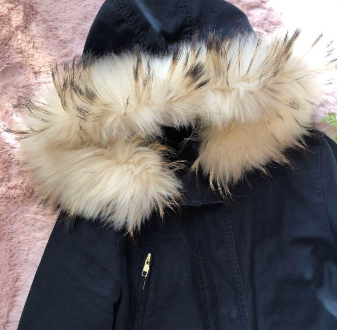 IENA イエナ モッズコート ファー ネイビー 紺 ライナー付き - メルカリ