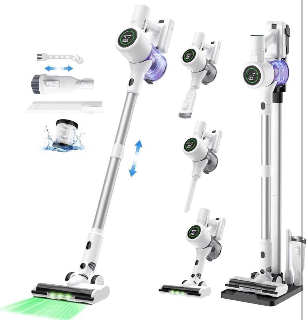 掃除機 コードレス 除菌機能搭載 75Kpa真超強力吸引 置くだけ充電