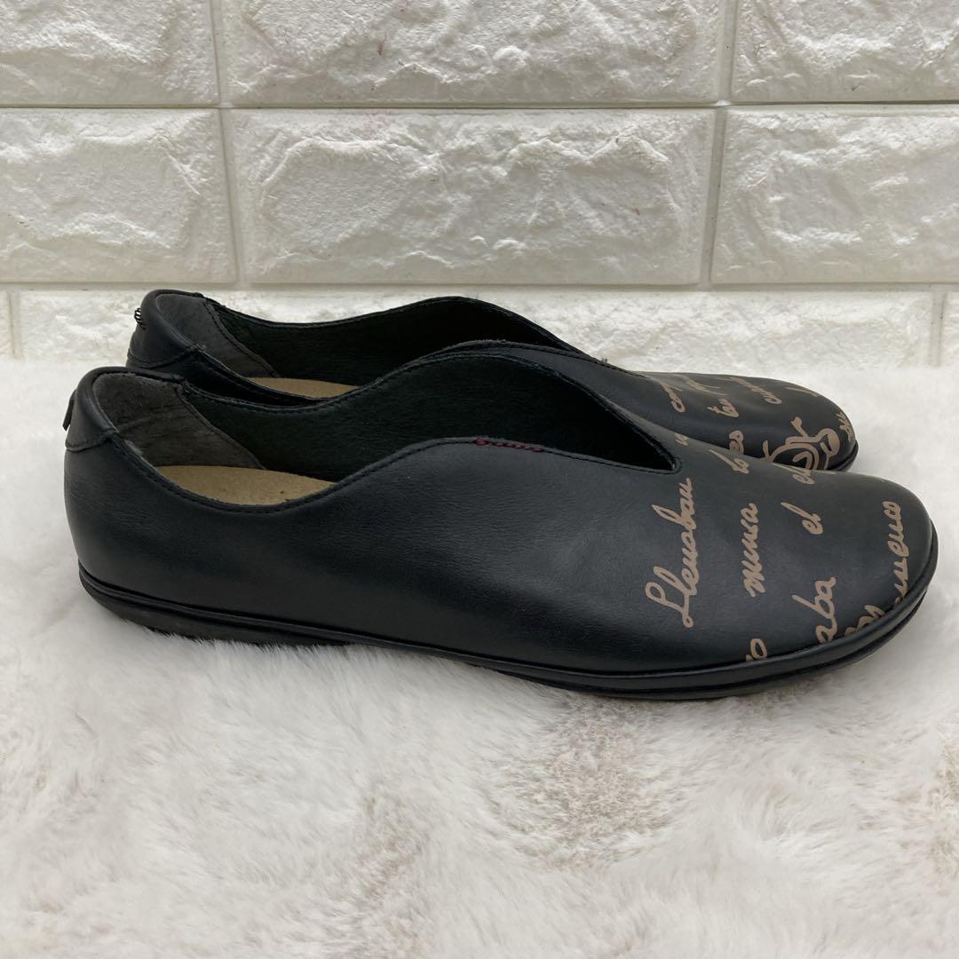 ❤️美品❤️CAMPER カンペール フラットシューズ Vカット 37 ブラック
