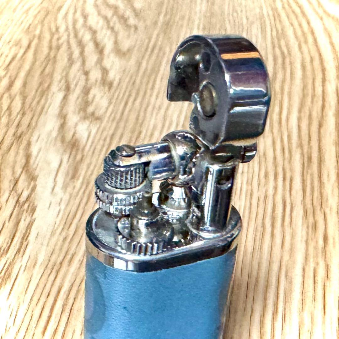 GUCCI ／ グッチシマレザー ハンマーヘッドガスライター ブルー