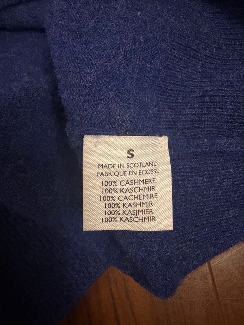 Johnstons of Elgin ブルー カシミヤ セーター S - メルカリ