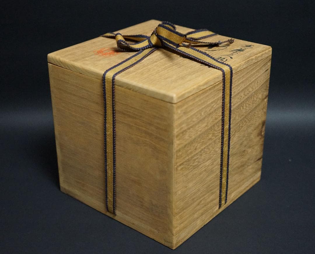 煎茶道具 大丸北峰作 染付青華人物図 鉄砲口 共箱☆時代物☆美品