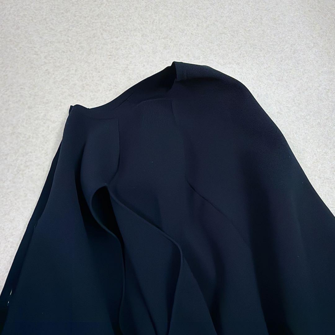 UNITED ARROWS ケープ カーディガン ネイビー 金ボタン タキマキ