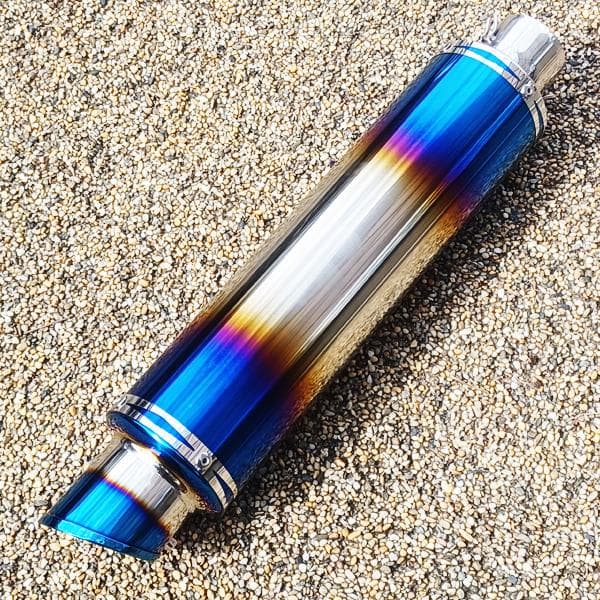 S605] スリップオン マフラー サイレンサー チタン焼き風 60.5 - メルカリ